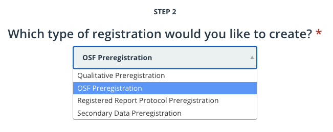 Preregistration in OSF Stiftelsen Dam